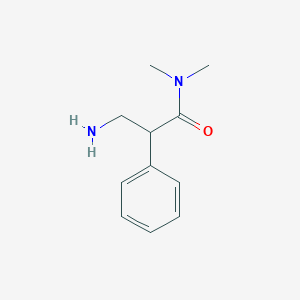 molecular formula C11H16N2O B8775706 3-amino-N,N-dimethyl-2-phenylpropanamide 