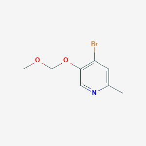 molecular formula C8H10BrNO2 B8775761 4-Bromo-5-(methoxymethoxy)-2-methylpyridine 