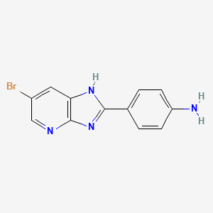 molecular formula C12H9BrN4 B8775776 4-(6-Bromo-1H-imidazo[4,5-b]pyridin-2-yl)aniline CAS No. 662116-03-2