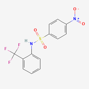 molecular formula C13H9F3N2O4S B8775797 4-nitro-N-[2-(trifluoromethyl)phenyl]benzenesulfonamide 