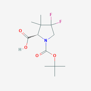 molecular formula C12H19F2NO4 B8775820 Dimethylpyrrolidine-2-carboxylic acid 