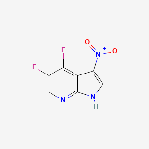 molecular formula C7H3F2N3O2 B8775882 4,5-difluoro-3-nitro-1H-pyrrolo[2,3-b]pyridine 
