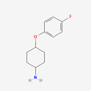 molecular formula C12H16FNO B8775977 4-(4-Fluorophenoxy)cyclohexanamine 