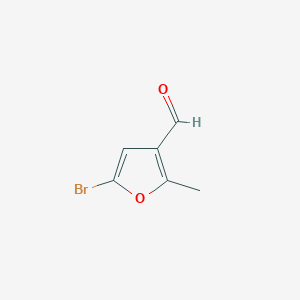 molecular formula C6H5BrO2 B8776036 5-Bromo-2-methylfuran-3-carbaldehyde 