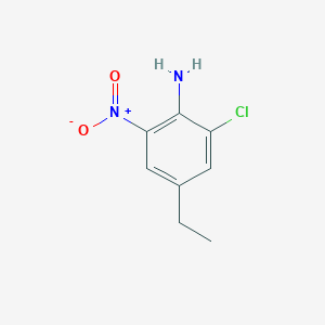 molecular formula C8H9ClN2O2 B8776055 2-Chloro-4-ethyl-6-nitroaniline 