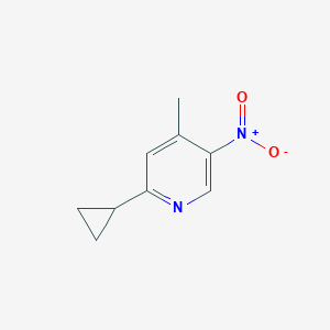 molecular formula C9H10N2O2 B8776062 2-Cyclopropyl-4-methyl-5-nitropyridine 