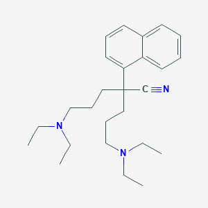molecular formula C26H39N3 B087761 1-NAPHTHALENEACETONITRILE, alpha,alpha-BIS(3-(DIETHYLAMINO)PROPYL)- CAS No. 13326-32-4