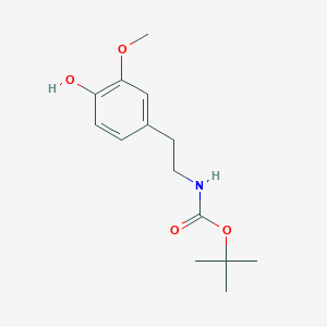 molecular formula C14H21NO4 B8776107 Tert-butyl 4-hydroxy-3-methoxyphenethylcarbamate 