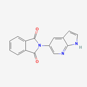 molecular formula C15H9N3O2 B8776127 2-(1H-pyrrolo[2,3-b]pyridin-5-yl)isoindoline-1,3-dione CAS No. 923583-83-9