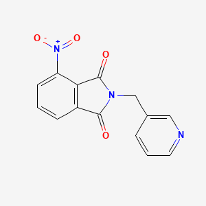 molecular formula C14H9N3O4 B8776131 1H-Isoindole-1,3(2H)-dione, 4-nitro-2-(3-pyridinylmethyl)- CAS No. 152265-43-5