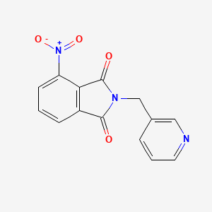 molecular formula C14H9N3O4 B8776131 4-Nitro-2-(pyridin-3-ylmethyl)isoindoline-1,3-dione CAS No. 152265-43-5