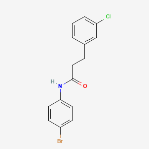molecular formula C15H13BrClNO B8776156 N-(4-bromophenyl)-3-(3-chlorophenyl)propanamide 