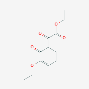 molecular formula C12H16O5 B8776168 Ethyl (3-ethoxy-2-oxocyclohex-3-en-1-yl)(oxo)acetate 