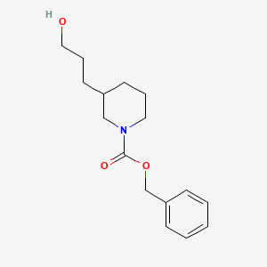 molecular formula C16H23NO3 B8776169 Benzyl 3-(3-hydroxypropyl)piperidine-1-carboxylate 