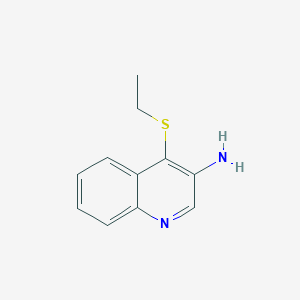 molecular formula C11H12N2S B8776176 3-Quinolinamine, 4-(ethylthio)- CAS No. 92071-65-3