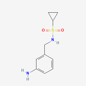 molecular formula C10H14N2O2S B8776194 N-(3-Aminobenzyl)cyclopropanesulfonamide 
