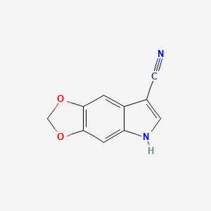 molecular formula C10H6N2O2 B8776209 5H-[1,3]dioxolo[4,5-f]indole-7-carbonitrile 