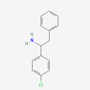 molecular formula C14H14ClN B8776210 1-(4-Chlorophenyl)-2-phenylethan-1-amine 