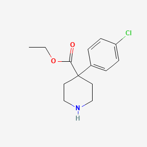 molecular formula C14H18ClNO2 B8776211 4-(4-Chlorophenyl)piperidine-4-carboxylic acid ethyl ester CAS No. 46850-22-0