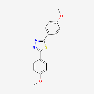 molecular formula C16H14N2O2S B8776229 2,5-Bis(4-methoxyphenyl)-1,3,4-thiadiazole 