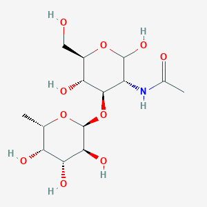 molecular formula C14H25NO10 B8776235 2-acetamido-2-deoxy-3-O-(alpha-L-fucopyranosyl)-D-glucopyranose 