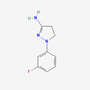 molecular formula C9H10FN3 B8776251 1-(3-Fluorophenyl)-4,5-dihydro-1h-pyrazol-3-amine CAS No. 6463-46-3