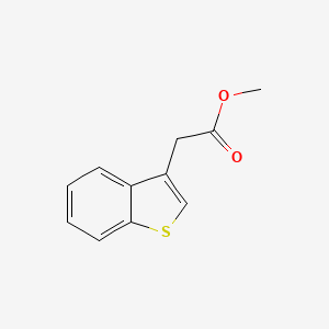 molecular formula C11H10O2S B8776259 Methyl 2-(1-benzothiophen-3-yl)acetate CAS No. 7597-67-3
