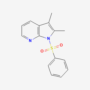 molecular formula C15H14N2O2S B8776270 2,3-dimethyl-1-(phenylsulfonyl)-1H-pyrrolo[2,3-b]pyridine 
