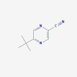 molecular formula C9H11N3 B8776273 5-(Tert-butyl)pyrazine-2-carbonitrile 