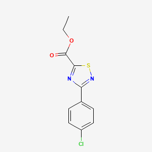 molecular formula C11H9ClN2O2S B8776280 Ethyl 3-(4-chlorophenyl)-1,2,4-thiadiazole-5-carboxylate 