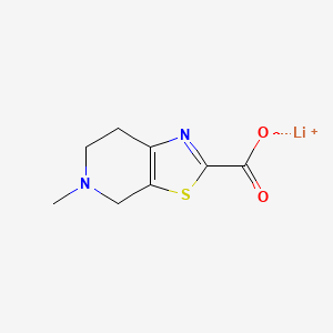 molecular formula C8H9LiN2O2S B8776293 5-Methyl-4,5,6,7-tetrahydrothiazolo[5,4-c]pyridine-2-carboxylic acid lithium salt 