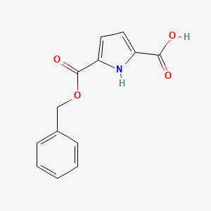 molecular formula C13H11NO4 B8776295 5-[(benzyloxy)carbonyl]-1H-pyrrole-2-carboxylic acid 