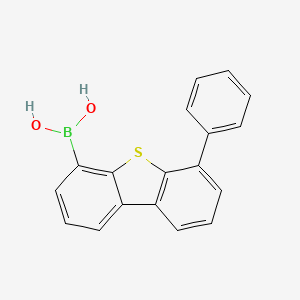 molecular formula C18H13BO2S B8776299 (6-Phenyldibenzo[b,d]thiophen-4-yl)boronic acid 