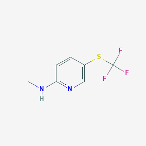 molecular formula C7H7F3N2S B8776308 N-Methyl-5-((trifluoromethyl)thio)pyridin-2-amine 