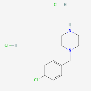 molecular formula C11H17Cl3N2 B8776319 1-(4-Chlorobenzyl)piperazine dihydrochloride 