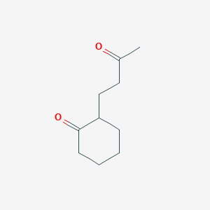 molecular formula C10H16O2 B8776333 2-(3-Oxobutyl)cyclohexanone CAS No. 26942-62-1