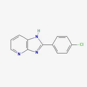 molecular formula C12H8ClN3 B8776335 2-(4-Chlorophenyl)-1H-imidazo[4,5-b]pyridine CAS No. 952-13-6