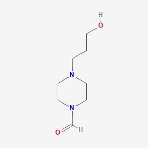 molecular formula C8H16N2O2 B8776358 4-(3-Hydroxypropyl)piperazine-1-carbaldehyde CAS No. 210553-81-4