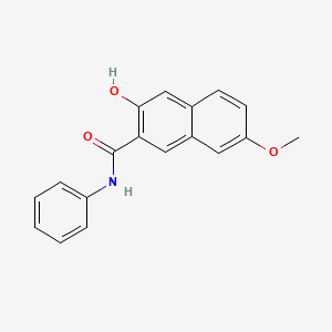molecular formula C18H15NO3 B8776366 3-Hydroxy-7-methoxy-N-phenylnaphthalene-2-carboxamide CAS No. 41611-98-7