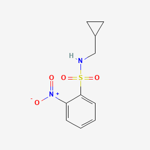molecular formula C10H12N2O4S B8776404 N-(cyclopropylmethyl)-2-nitrobenzenesulfonamide 