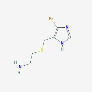 molecular formula C6H10BrN3S B8776433 2-{[(4-Bromo-1H-imidazol-5-yl)methyl]sulfanyl}ethan-1-amine CAS No. 52378-46-8