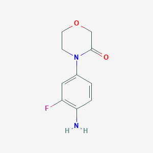 molecular formula C10H11FN2O2 B8776450 4-(4-Amino-3-fluorophenyl)morpholin-3-one CAS No. 742073-22-9
