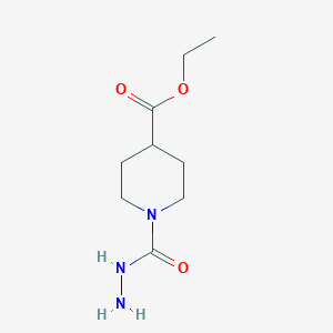 molecular formula C9H17N3O3 B8776462 Ethyl 1-(hydrazinecarbonyl)piperidine-4-carboxylate 