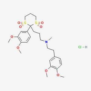 molecular formula C26H38ClNO8S2 B8776475 Tiapamil hydrochloride 