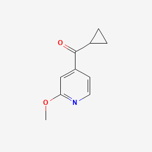 molecular formula C10H11NO2 B8776481 Cyclopropyl(2-methoxypyridin-4-yl)methanone 