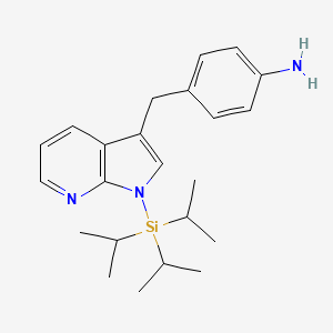 4-((1-(triisopropylsilyl)-1H-pyrrolo[2,3-b]pyridin-3-yl)methyl)benzenamine