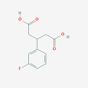 molecular formula C11H11FO4 B8776521 3-(3-Fluorophenyl)pentanedioic acid 
