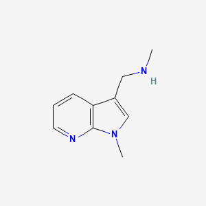 molecular formula C10H13N3 B8776543 1-Methyl-3-(methylaminomethyl)-pyrrolo[2,3-b]pyridine 