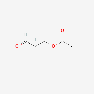 molecular formula C6H10O3 B8776594 2-Formyl-2-methylethyl acetate CAS No. 54209-61-9