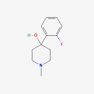 molecular formula C12H16FNO B8776643 4-(2-Fluorophenyl)-1-methylpiperidin-4-OL 